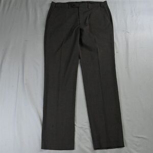 Michael Kors 36 x 34 Brown Flat‎ Front Straight Stretch Mens Dress Pants
